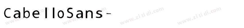 Cabello Sans字体转换